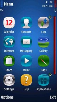 Тема New menu style для Nokia 5800